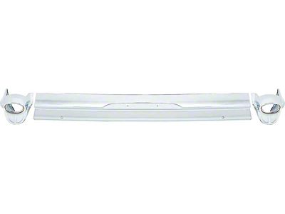 3-Piece Rear Bumper without Bumper Guard Holes (1957 150, 210, Bel Air, Nomad Station Wagon)