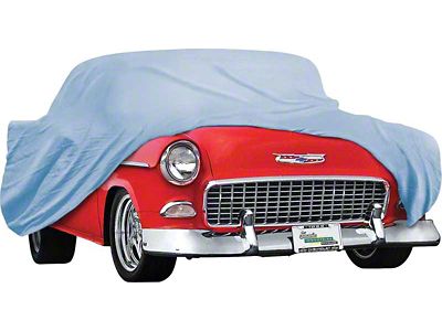 Diamond Blue Indoor Car Cover; Blue (55-56 150, 210, Bel Air 4-Door)