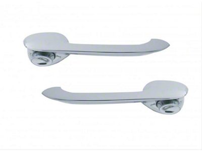 Exterior Door Handles; Chrome (55-57 150 Sedan, 210 Sedan, Bel Air Sedan, Nomad)