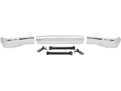 OE Style 3-Piece Front Bumper; Chrome (1955 150, 210, Bel Air, Nomad)