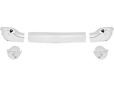 OE Style 5-Piece Front Bumper; Chrome (1957 150, 210, Bel Air, Nomad)