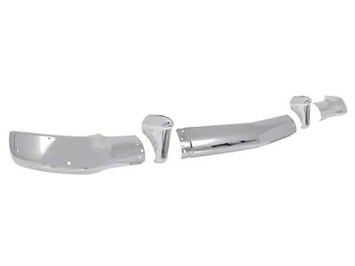 OE Style Front Bumper with Bumper Guards; Chrome (1956 150, 210, Bel Air, Nomad)