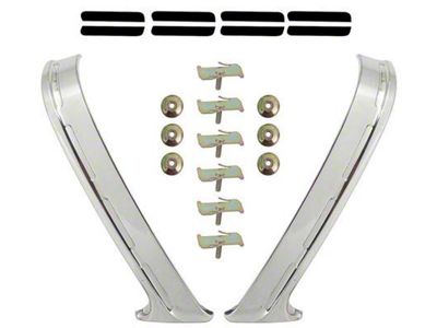 Rear Quarter Upper Paint Divider Moldings; Stainless Steel (1955 150 Sedan, 210 Sedan, Bel Air Sedna)