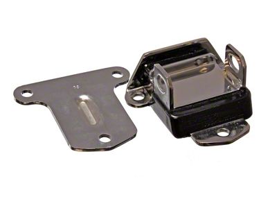 Short and Wide Motor Mount; Chrome; Black (1957 283 V8 Bel Air)