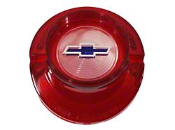 Trim Parts Back Up Light Lens with Blue Bowtie and without Trim; Red (1964 Biscayne, Impala)