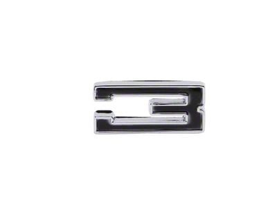 Trim Parts 3 In Chevrolet Script Emblem; Black (Universal; Some Adaptation May Be Required)