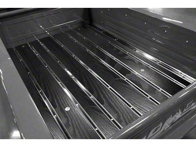 BedWood-X Floor Kit; Pre-Drilled; Carbon Series Wood; Polished Stainless Angle Strips; Polished Stainless Hidden Fastener Bed Strips (1935 Chevrolet Truck)