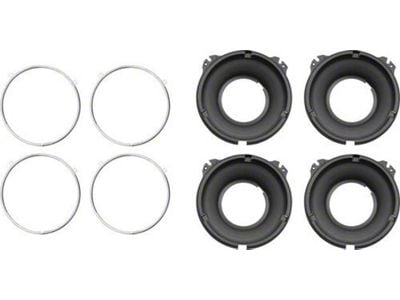 Headlight Mounting Bucket and Trim Ring Set (58-61 C10, C20, Chevrolet/GMC Truck, K10, K20)