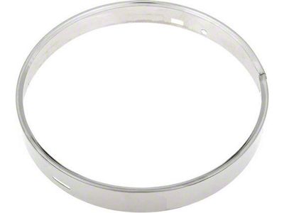 Headlight Retaining Ring; Stainless Steel (Late 55-57 Chevrolet/GMC Truck)