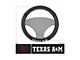 Steering Wheel Cover with Texas AandM University Logo; Black (Universal; Some Adaptation May Be Required)