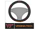 Steering Wheel Cover with Virginia Tech Logo; Black (Universal; Some Adaptation May Be Required)