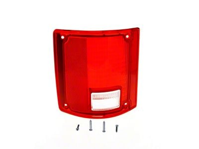 Tail Light Lens without Chrome Trim; Driver Side (73-91 Blazer, C10, C15, Jimmy, K10, K15)