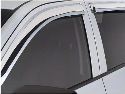 Tape-Onz Sidewind Deflectors; Front and Rear; Chrome (88-00 C1500/C2500/C3500/K1500/K2500/K3500 Extended Cab)