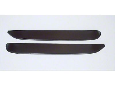 Ventshade Window Deflectors; Front; Black Stainless Steel (75-87 C10, C15, K10, K15)