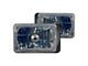 Truck - 4x6 Inch Rectangle Elite Diamond No Halo Turn Signal Headlights with Blue Halogen Bulbs