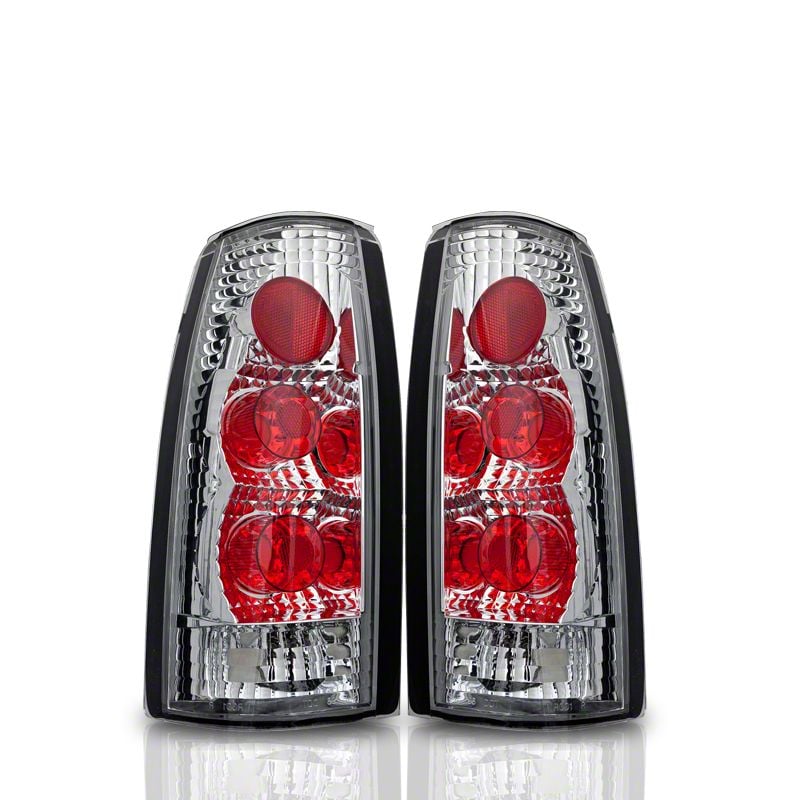 Ecklers Altezza Tail Lights; Chrome Housing; Clear Lens (88-98 C1500 ...