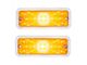 LED Front Parking Lights with Stainless Steel Trim; Amber (73-80 C10, C15, K10, K15, K20)