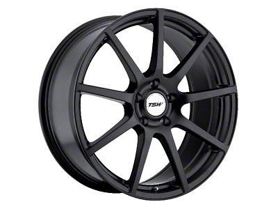 TSW Interlagos Matte Black Wheel; 18x9 (88-96 Corvette C4)