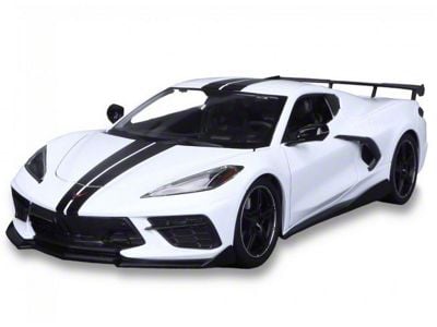 1/18th Scale 2020 Corvette Diecast; White/Black