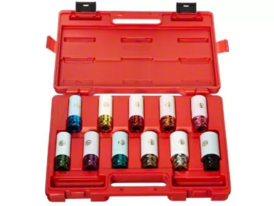 1/2-Inch Wheel Nut Protector Socket Set; 11-Piece