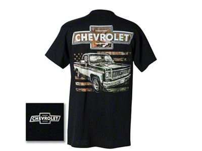 1973 Chevy and Camo Flag T-Shirt