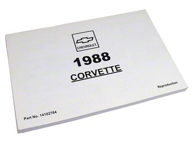 1988 Chevrolet Corvette Owners Manual