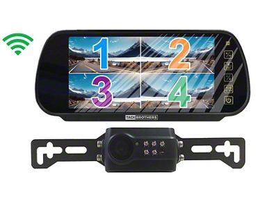 300-Foot Digital Wireless Range License Plate Backup Camera with Clip On Mirror (Universal; Some Adaptation May Be Required)