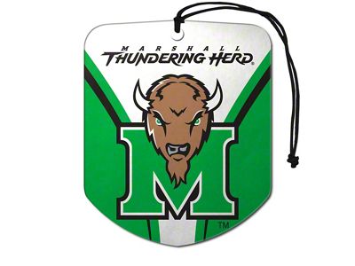 Air Fresheners with Marshall University Logo; Green