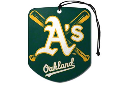 Air Fresheners with Oakland Athletics Logo; Green and Yellow