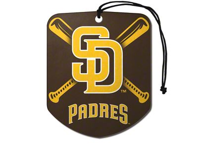 Air Fresheners with San Diego Padres Logo; Brown and Yellow