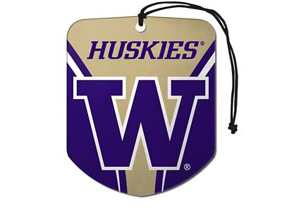 Air Fresheners with University of Washington Logo; Purple and Gold