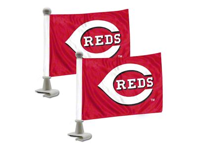 Ambassador Flags with Cincinnati Reds Logo; Red (Universal; Some Adaptation May Be Required)