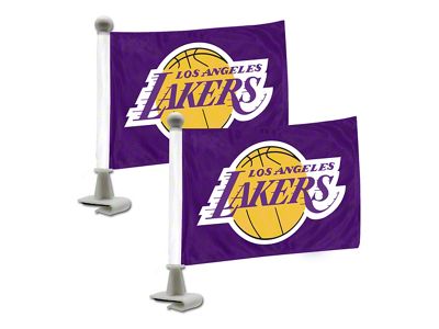 Ambassador Flags with Los Angeles Lakers Logo; Purple (Universal; Some Adaptation May Be Required)