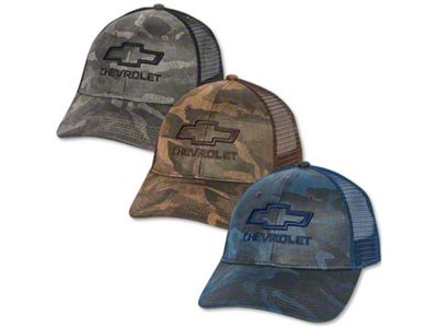 Bowtie Etched Camo Hat; Brown