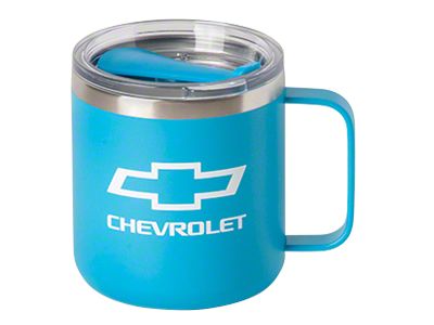 Bowtie and Script Stainless Steel Camper Thermal Mug; Black