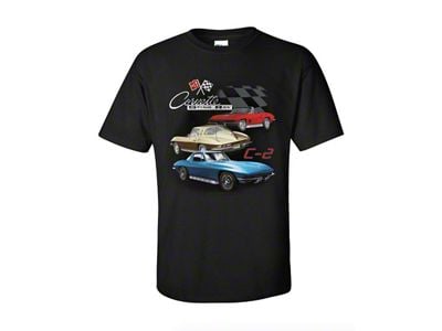 C2 Corvette Trio Shirt; Black