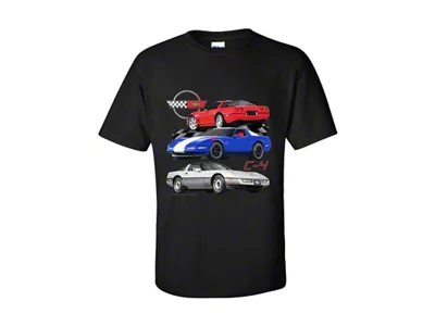 C4 Corvette Trio Shirt; Black