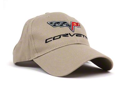 C6 Logo Hat; Stone