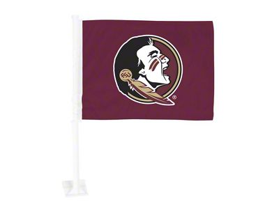 Car Flag with Florida State University Logo; Maroon (Universal; Some Adaptation May Be Required)