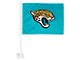 Car Flag with Jacksonville Jaguars Logo; Teal (Universal; Some Adaptation May Be Required)