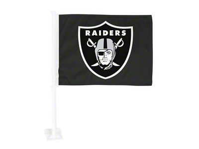 Car Flag with Las Vegas Raiders Logo; Black (Universal; Some Adaptation May Be Required)