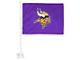 Car Flag with Minnesota Vikings Logo; Purple (Universal; Some Adaptation May Be Required)