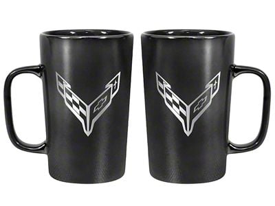 Ceramic Mug with C8 Logo; Black