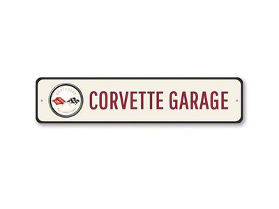 Chevrolet Corvette Garage Sign; 9x36-Inch