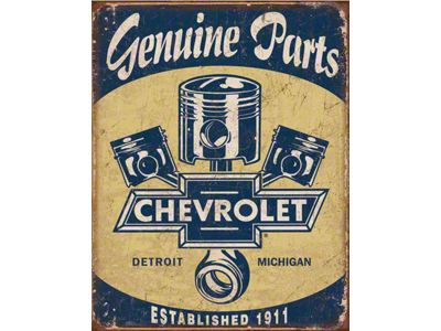 Chevrolet Genuine Parts Pistons Tin Sign