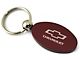 Chevy Oval Key Chain; Burgundy