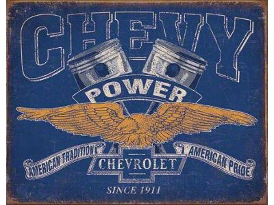 Chevy Power Tin Sign