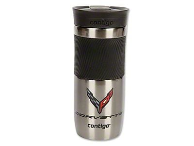 Contigo Travel Tumbler insulated with Threaded Lid And Silicone Grip, Graphite