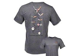 Corvette DNA Evolution T-Shirt; Gray