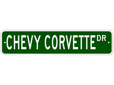 Corvette Dr Road Sign; 4x18-Inch